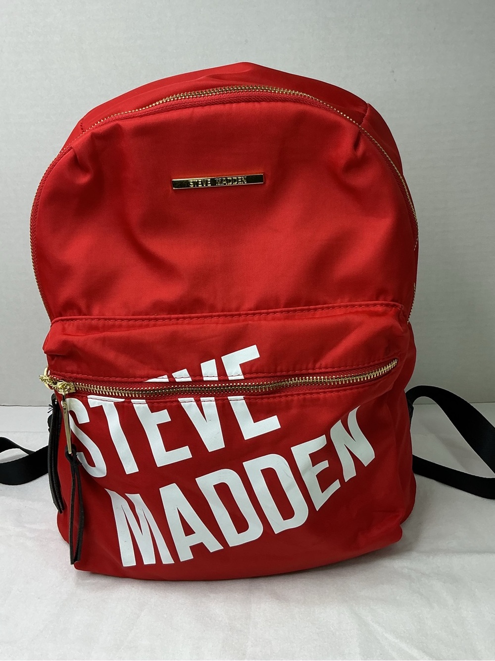 Steve Madden Mini Force nylon bright red backpack.